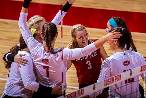 Austin Peay State University Volleyball team earns American Volleyball Coaches Association's Team Academic Award. (APSU Sports Information) Austin Peay State University Volleyball team earns American Volleyball Coaches Association's Team Academic Award. (APSU Sports Information)