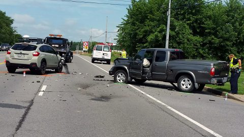 Three vehicle accident on Tiny Town Road this morning.