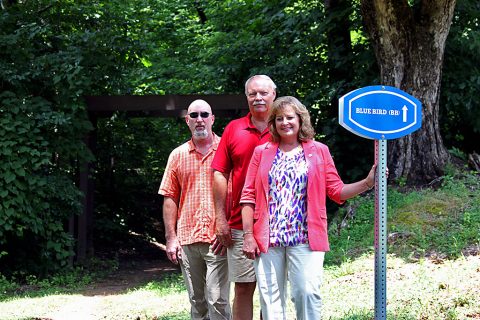 (L to R) Friends of Rotary President Stacey Gray, Montgomery County Parks Director Jerry Allbert and Rotarian Betty Burchett. 