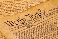 Constitution of United States of America is just one of many historic documents writing in cursive.