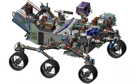 This 2016 image comes from computer-assisted-design work on NASA's 2020 Mars rover. (NASA/JPL-Caltech)