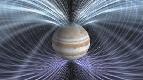 Scientists will use the twin magnetometers aboard NASA's Juno spacecraft to gain a better understanding about how Jupiter's magnetic field is generated. (NASA Goddard Space Flight Center)