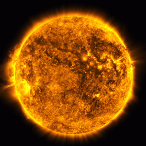 NASA’s Solar Dynamics Observatory images of the sun. (NASA’s Goddard Space Flight Center/SDO/Joy Ng)