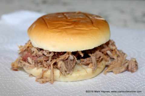 The famous Lone Oak Picnic BBQ sandwich.