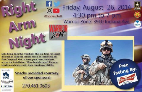 2016 Right Arm Night at Warrior Zone