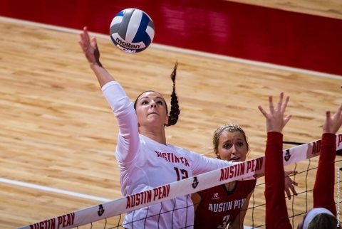 Austin Peay Women's Volleyball close out five set match against USC Upstate Saturday afternoon. (APSU Sports Information)