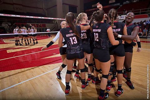 Austin Peay Women's Volleyball loses hard fought game to Western Kentucky at the Dunn Center Tuesday night. (APSU Sports Information) Austin Peay Women's Volleyball loses hard fought game to Western Kentucky at the Dunn Center Tuesday night. (APSU Sports Information)