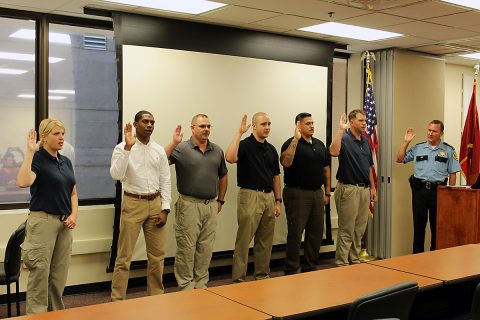 Montgomery County Sheriff's Office hold swearing in ceremony for Six New Deputies.