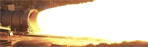 Image of Space Launch System Qualification Motor 2 test or, QM-2, without using HiDyRS-X camera. (NASA)