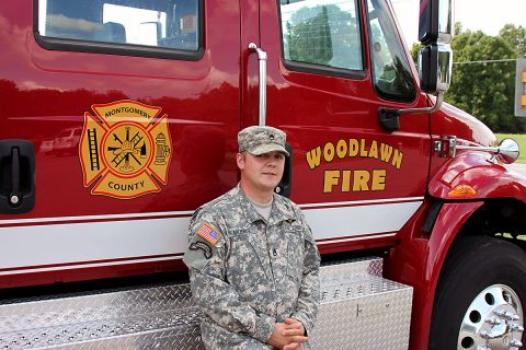 Woodlawn Volunteer Firefighter and Fort Campbell 3rd Brigade Combat Team soldier Staff Sergeant James Munns.