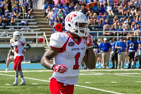 Austin Peay junior wide receiver Jared Beard scored two touchdowns Saturday in loss to Eastern Illinois. (APSU Sports Information)