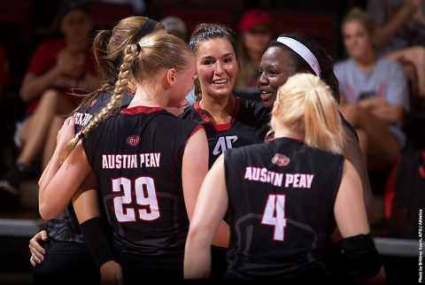 Austin Peay Volleyball faces New Mexico State Friday morning at Trojan Invitational. (APSU Sports Information)