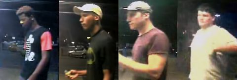 Clarksville Police are trying to identify the four vehicle burglary suspects in this photo. Clarksville Police are trying to identify the four vehicle burglary suspects in this photo.