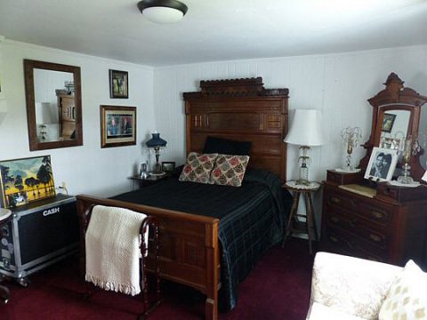 Johnny Cash's bedroom at his beloved Bon Aqua farm. 