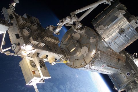 The Japanese Experiment Module (JEM), includes an external platform for payloads, an airlock and a robotic arm for deploying payloads. The module is called “Kibo,” which means “hope” in Japanese. (NASA)