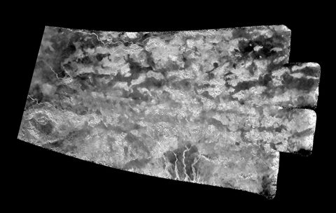 This synthetic-aperture radar (SAR) image was obtained by NASA's Cassini spacecraft on July 25, 2016, during its "T-121" pass over Titan's southern latitudes. (NASA/JPL-Caltech/ASI/Université Paris-Diderot)