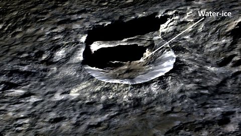 The small, bright crater Oxo (6 miles, 10 kilometers wide) on Ceres is seen in this perspective view. The elevation has been exaggerated by a factor of two. (NASA/JPL-Caltech/UCLA/MPS/DLR/IDA/PSI) The small, bright crater Oxo (6 miles, 10 kilometers wide) on Ceres is seen in this perspective view. The elevation has been exaggerated by a factor of two. (NASA/JPL-Caltech/UCLA/MPS/DLR/IDA/PSI)