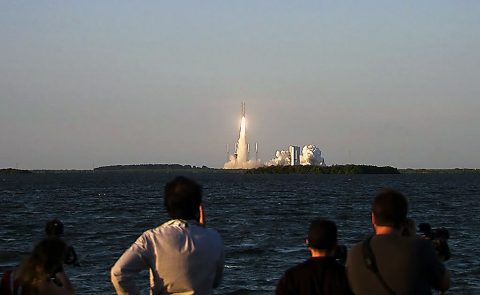 NASA’s OSIRIS-REx Spacecraft was launched into space at 7:05pm EDT Thursday, September 8th from Cape Canaveral Air Force Station in Florida. (NASA) NASA’s OSIRIS-REx Spacecraft was launched into space at 7:05pm EDT Thursday, September 8th from Cape Canaveral Air Force Station in Florida. (NASA)