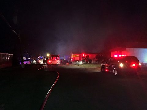 House trailer fire on Power Street.