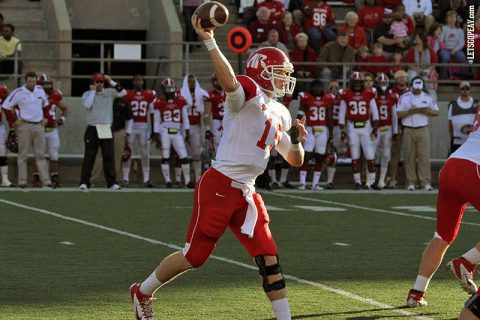 Austin Peay quarterback Jake Ryan completed 40 of 61 passes for 375 yards and 2 touchdowns against Jacksonville State on November 11th, 2012. (APSU Sports Information)