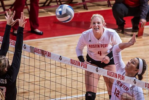 Austin Peay Volleyball falls at Belmont in five sets. (APSU Sports Information)