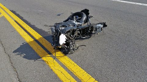 Motorcycle accident on Warfield Boulevard Sunday afternoon.