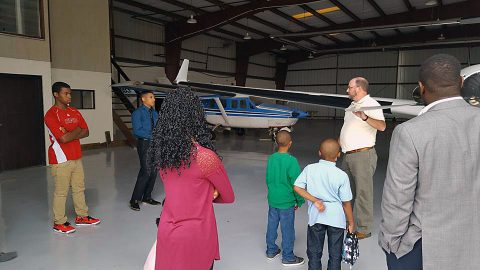 Leap Youth visit Clarksville Regional Airport.