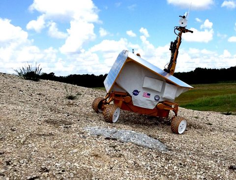 NASA’s Resource Prospector mission, currently being developed, is designed to be the first mining expedition on the moon. Using resources found in extraterrestrial soil, or in-situ resource utilization, will foster more affordable and sustainable human exploration to many deep-space destinations. (NASA) NASA’s Resource Prospector mission, currently being developed, is designed to be the first mining expedition on the moon. Using resources found in extraterrestrial soil, or in-situ resource utilization, will foster more affordable and sustainable human exploration to many deep-space destinations. (NASA)