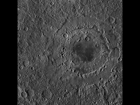 Orientale basin is about 580 miles (930 kilometers) wide and has three distinct rings, which form a bullseye-like pattern. This view is a mosaic of images from NASA's Lunar Reconnaissance Orbiter. (NASA/GSFC/Arizona State University)