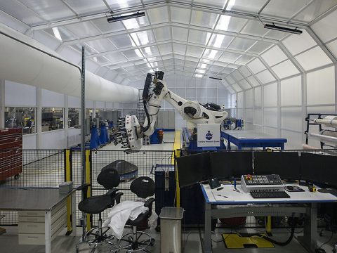 Air inside the ISAAC clean room is fully recirculated every two minutes, according to NASA Langley engineer Brian Stewart. (NASA/David C. Bowman) Air inside the ISAAC clean room is fully recirculated every two minutes, according to NASA Langley engineer Brian Stewart. (NASA/David C. Bowman)