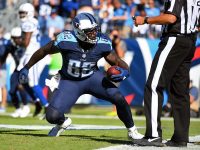 Tennessee Titans tight end Delanie Walker (82) scores in the second half against the Indianapolis Colts at Nissan Stadium. The Colts won 34-26. (Christopher Hanewinckel-USA TODAY Sports)