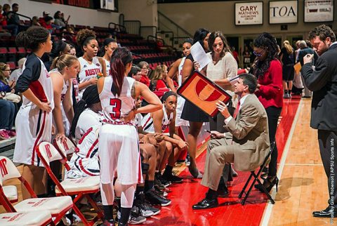 Austin Peay Women's Baskeball coach David Midlick signs three during fall signing period. (APSU Sports Information)