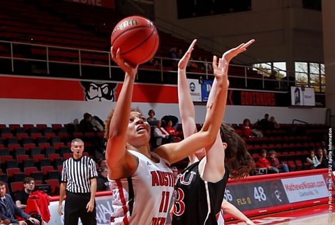 Austin Peay junior center Brianne Alexander scores career best 23 points in 76-57 victory over Christian Brothers Sunday. (APSU Sports Information)