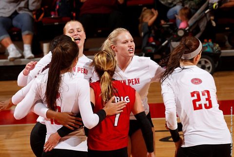 Austin Peay Volleyball kicks off OVC Tournament against Tennessee State, Thursday. (APSU Sports Information)
