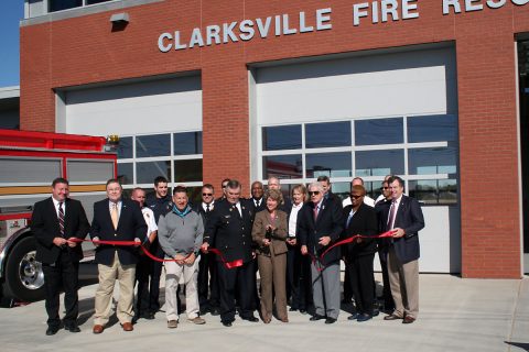 A ribbon cutting  ceremony was conducted at 10:00am Thursday, Nov. 10 at Clarksville Fire Rescue Station 11, 945 Tylertown Road. The station will open Nov. 29 and serve the rapidly growing area around Exit 1.