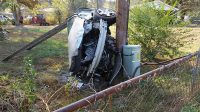 9-year old takes car for a joy ride, crashes and is ejected from the car on Eve Drive Sunday.