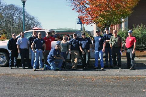 Five MCEMS personnel and 14 volunteer fire personnel get ready to head to East Tennessee.