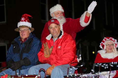 Santa Claus and Mrs. Claus in the 56th Annual Clarksville Lighted Christmas Parade held Saturday.