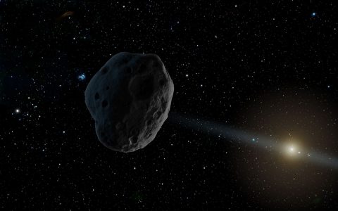 An artist's rendition of 2016 WF9 as it passes Jupiter's orbit inbound toward the sun. (NASA/JPL-Caltech) An artist's rendition of 2016 WF9 as it passes Jupiter's orbit inbound toward the sun. (NASA/JPL-Caltech)