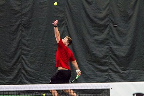 Austin Peay Men's Tennis falls to George Washington Friday at the APSU Indoor Tennis Courts. (APSU Sports Information)