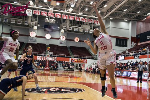 Austin Peay Women's Basketball beats UT Martin Skyhawks 85-60 at the Dunn Center Wednesday night. (APSU Sports Information)