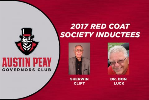 Sherwin Clift and Dr. Don Luck to be inducted into the Governors Club Red Coat Society Saturday, February 18th. (APSU Sports Information)