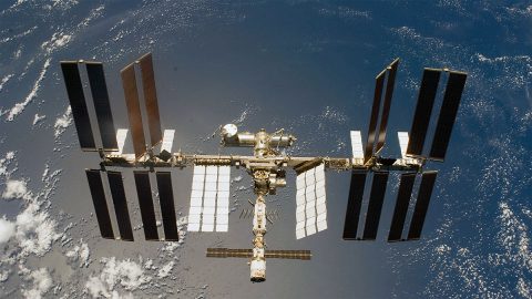 The International Space Station is becoming an increasingly busy platform for studying our home planet. (NASA)