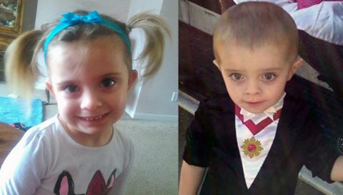 A Tennessee Endangered Child Alert has been issued for Lillyanna Beneke (L) and Ryder Beneke (R).