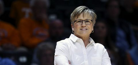 Tennessee Lady Volunteers Head Coach Holly Warlick during the game between #3/2 Mississippi State and the Tennessee Lady Volunteers. The Lady Vols won 82-64. (Craig Bisacre/Tennessee Athletics) Tennessee Lady Volunteers Head Coach Holly Warlick during the game between #3/2 Mississippi State and the Tennessee Lady Volunteers. The Lady Vols won 82-64. (Craig Bisacre/Tennessee Athletics)