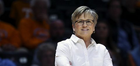 Tennessee Lady Volunteers Head Coach Holly Warlick during the game between #3/2 Mississippi State and the Tennessee Lady Volunteers. The Lady Vols won 82-64. (Craig Bisacre/Tennessee Athletics)