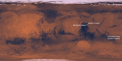 Three potential landing sites for NASA's next Mars rover. (NASA)