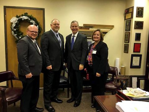 (L to R) David Johns – CFO, Brian Taylor – General Manager, State Representative Pitts, Christy Batts – Broadband Division Manager.