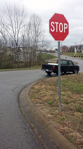 This truck, already tagged by CPD as inoperable, also appears to be in violation of a new City regulation prohibiting parking within 25 feet of an intersection.