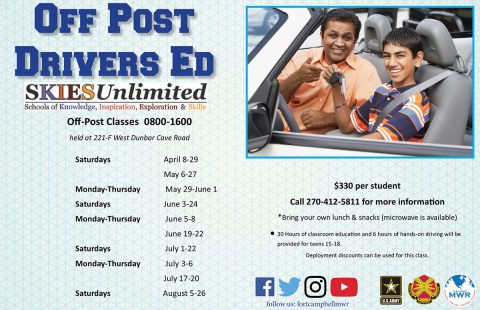 Drivers Ed off post spring 2017